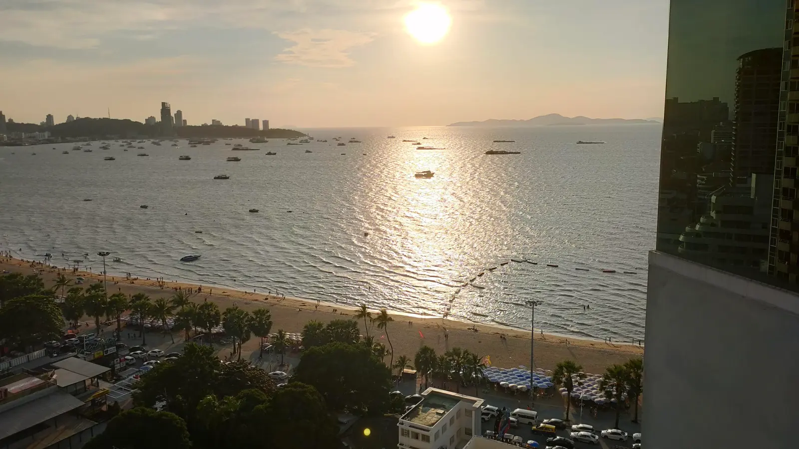 Vue mer depuis un hôtel à Pattaya